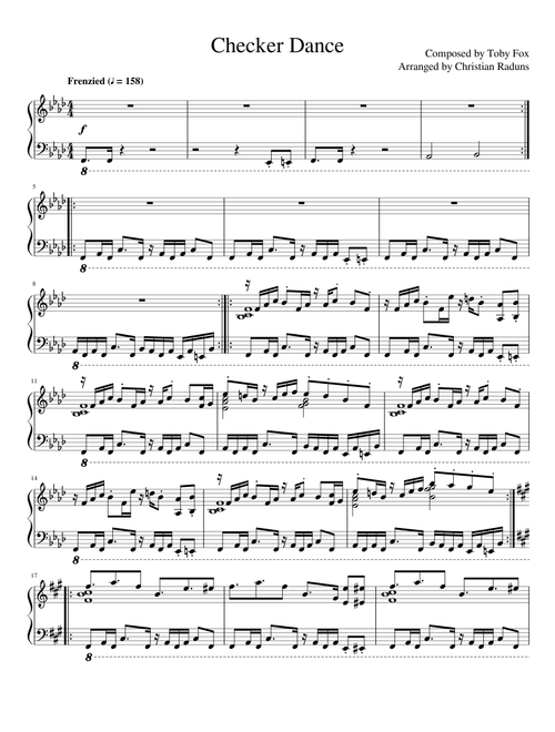 Checker Dance (Deltarune) - Arranged for Piano