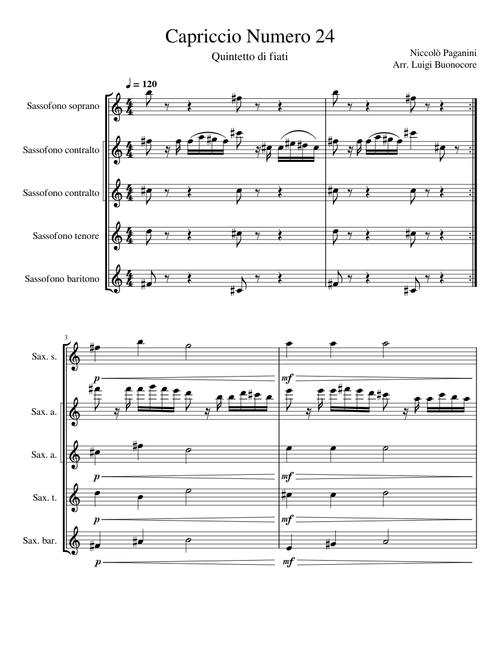 Caprice 24 – Niccolò Paganini - sax