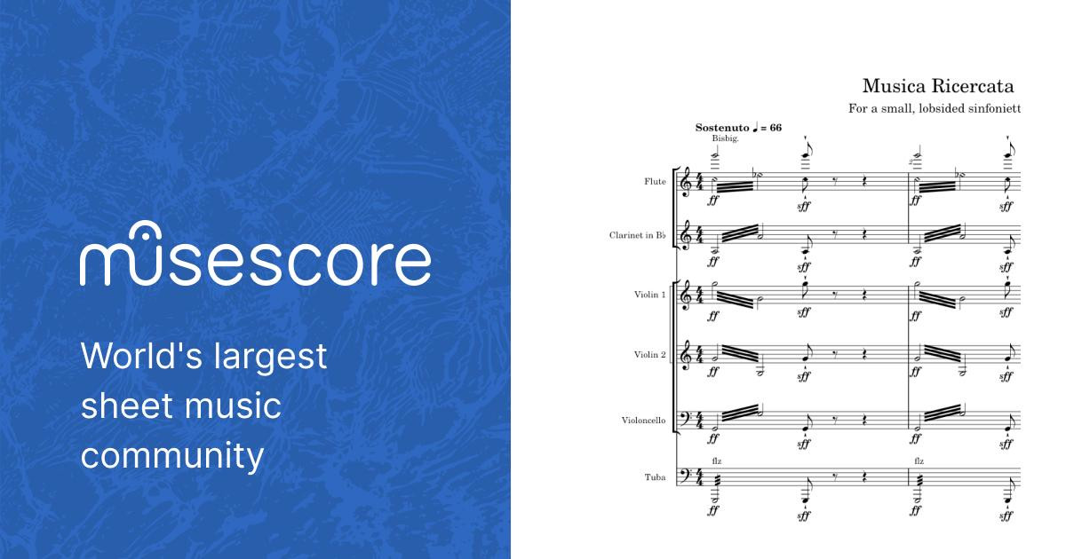 György Ligeti : PLATTE 1~5スコアー Musica Ricercata – György Ligeti Sheet Music for Piano (Solo