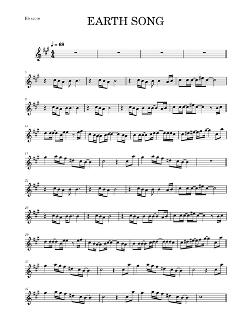 Earth song – Michael Jackson (Alto Sax & Piano)