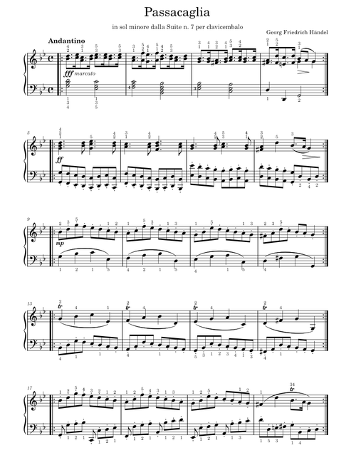 Passacaglia Händel VII. Passacaglia