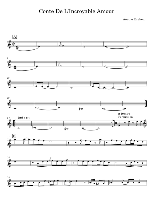Conte De L’Incroyable Amour - Anouar Brahem