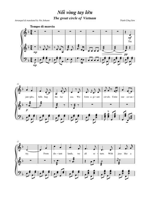 Nối Vòng Tay Lớn ("The great circle of Vietnam" - arr: Nix Johann)– Trịnh Công Sơn