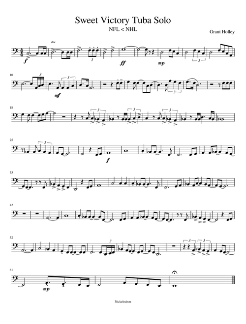 Sweet Victory Tuba Solo