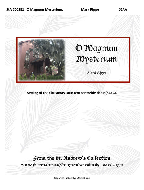 O Magnum Mysterium (StA C00181) (Arr. Mark Rippe) (Choral, SSAA)
