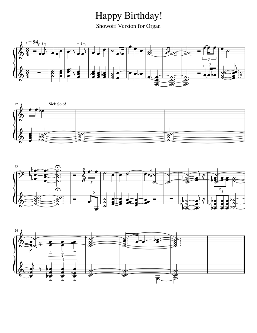 Happy Birthday Showoff Edition Sheet Music For Organ Solo happy-birthday-showoff-edition-sheet-music-for-organ-solo