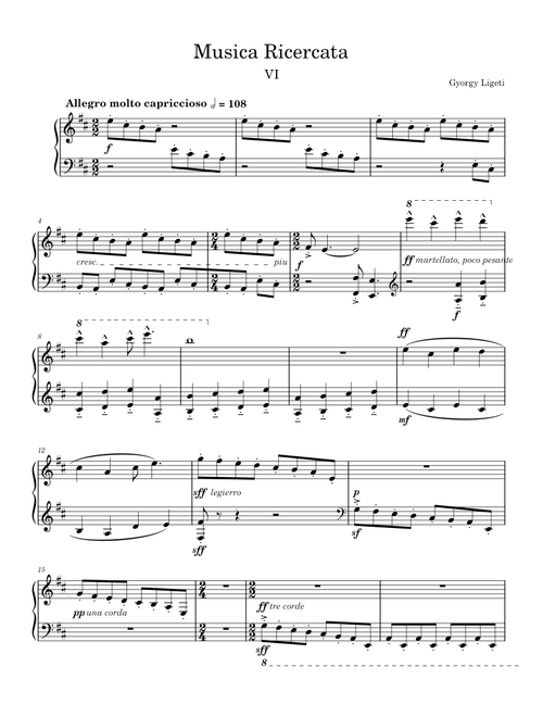 Musica Ricercata – György Ligeti