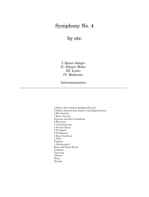 Symphony Number 4 [Full] by etc