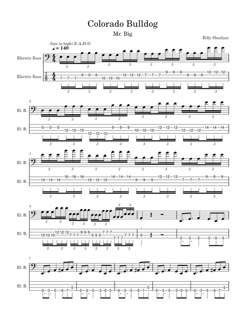 "Colorado Bulldog" by Mr. Big (Bass)