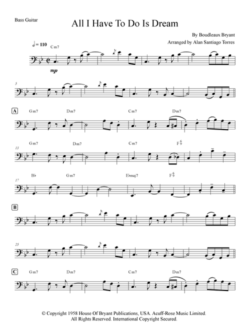 All I Have To Do Is Dream (Arr. Alan Santiago Torres) - The Everly Brothers (Large Ensemble)