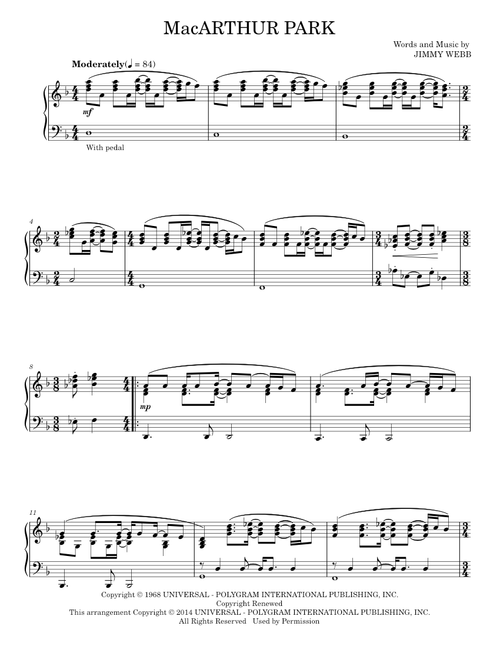 MacArthur Park - Donna Summer, Richard Harris (Piano Solo)