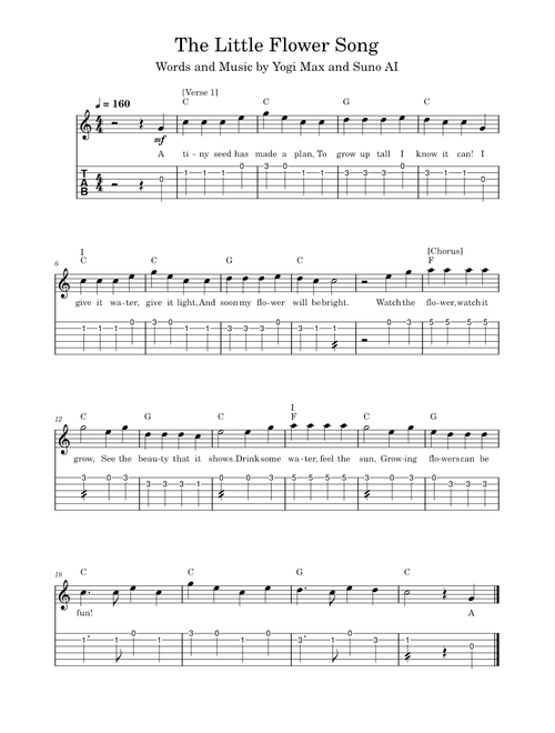 The Little Flower Song in C Major