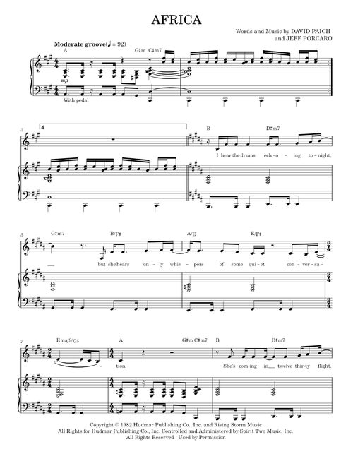 Africa - Toto (Piano Vocal)