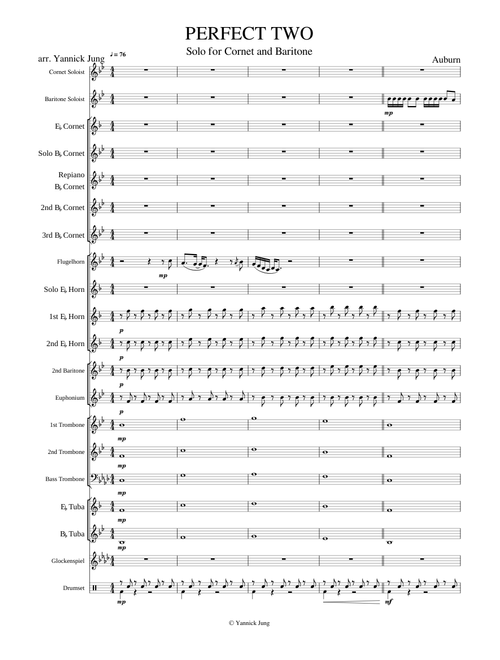 PERFECT TWO for Brass Band featuring Cornet and Baritone Soloists