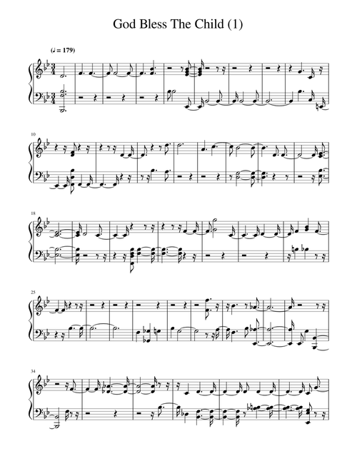 God Bless The Child trombone solo jazz