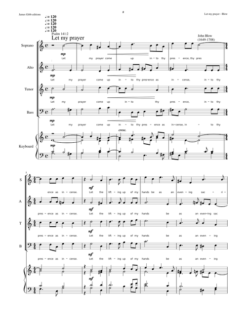Let my prayer come up - John Blow