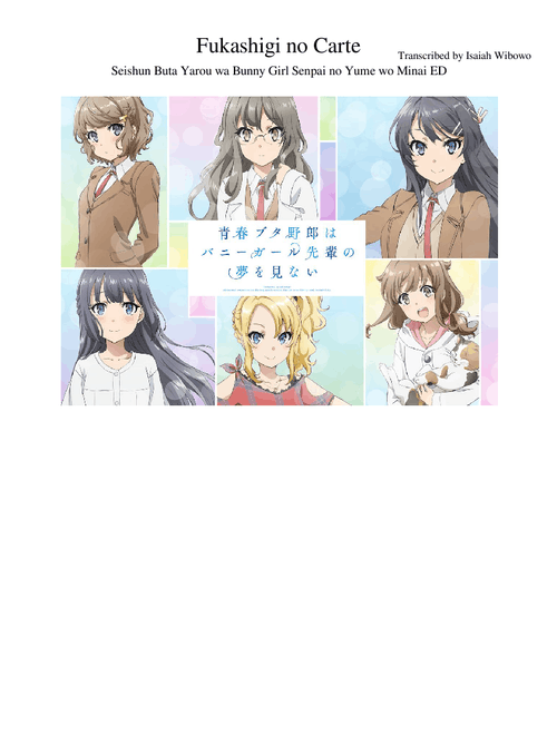 Fukashigi no Carte - Rascal Does Not Dream of Bunny Girl Senpai ED [FULL]