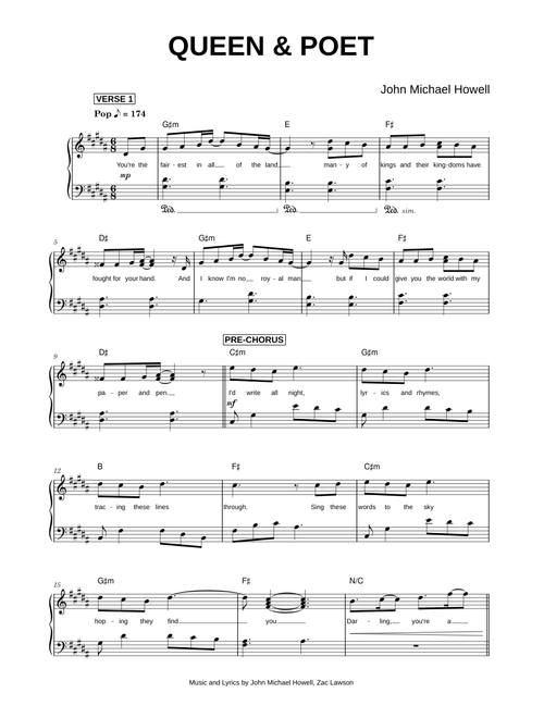Queen & Poet - John Michael Howell (Piano)