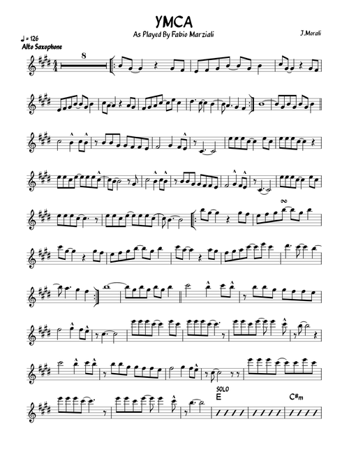 Ymca – Village People (ALTO SAX)