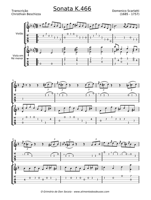 Sonata K466 (Scarlatti) (duo)