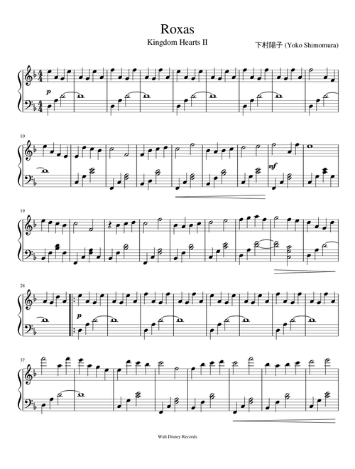 Kingdom Hearts II Roxas Theme