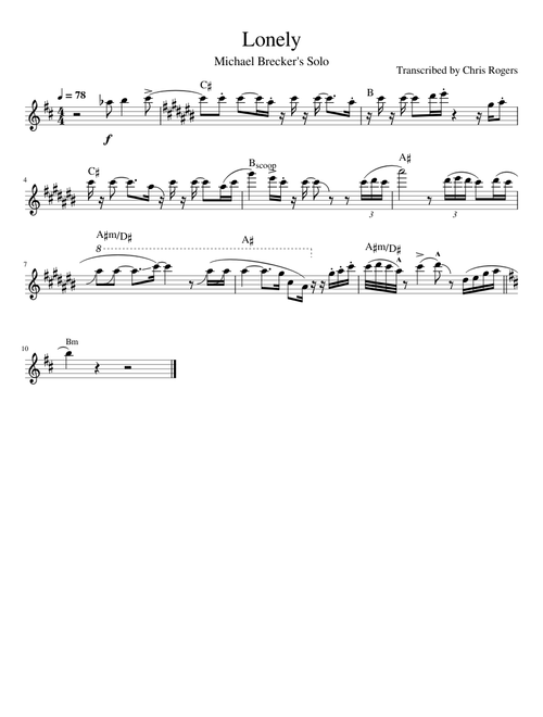 Brecker's solo on Lonely