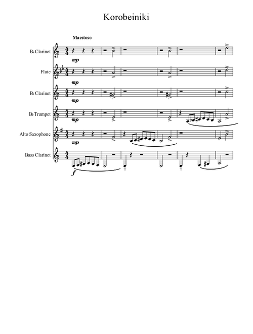 Korobeiniki- Chamber Band