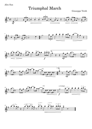Grand March (from Aida) – Giuseppe Verdi Sheet Music for Piano