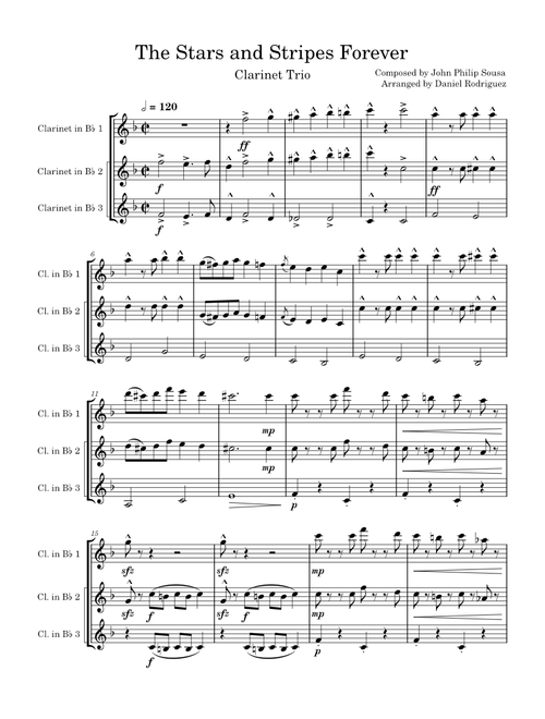 The Stars and Stripes Forever Clarinet Trio