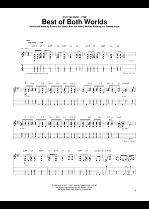 Play Official version of Best of both worlds Sheet Music by Van
