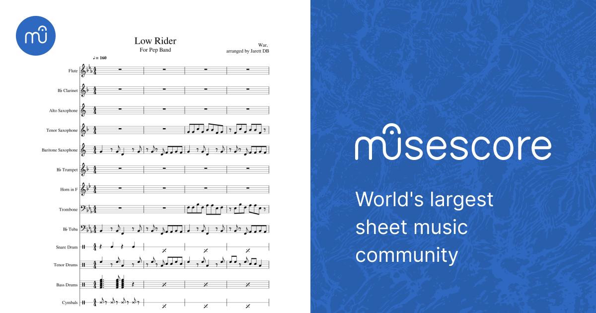 Low Rider Notes Low Rider - War Sheet music for Trombone, Tuba, Flute, Clarinet in b ...