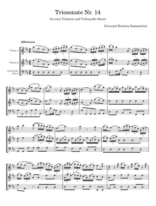 Triosonate Nr. 14 - Giovanni Battista Sammartini