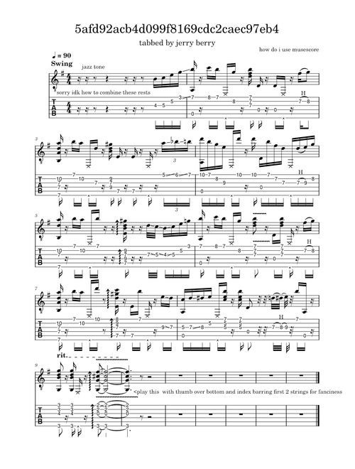 guitar fingerstyle sheet music by joannaa.xx | Play, print, and