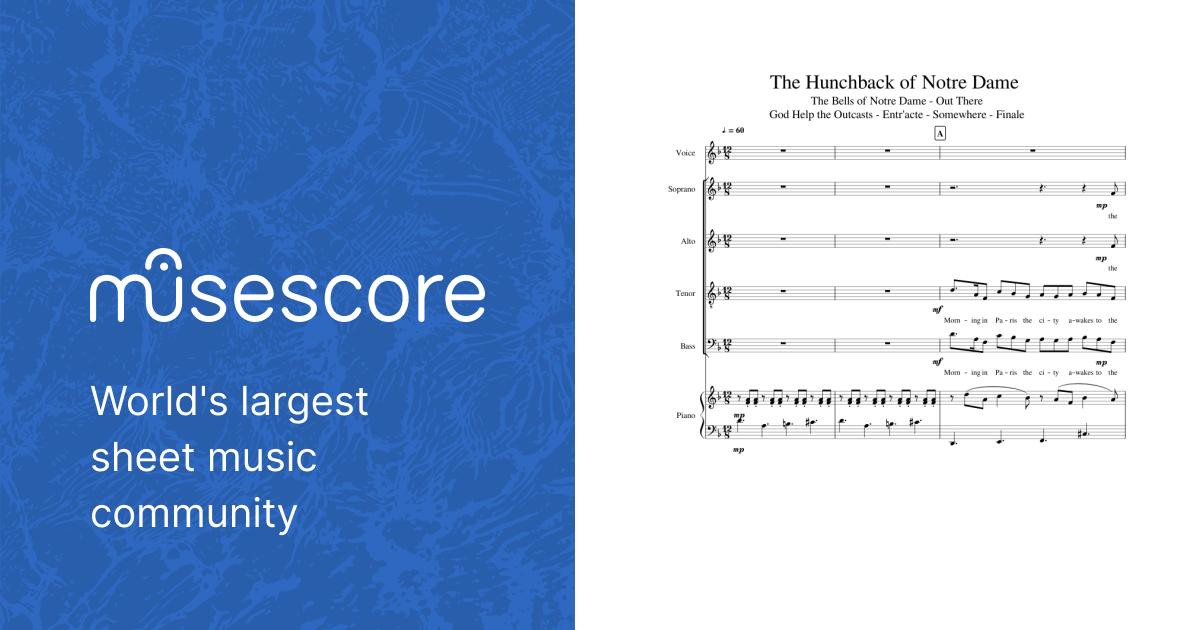 The Hunchback of Notre Dame full score Sheet Music for Piano