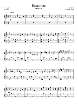 Haggstrom (from Minecraft) – C418 Sheet Music for Piano (Solo ...
