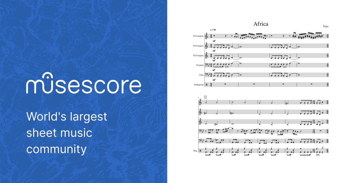 Africa Toto Quintet Sheet Music for Trombone, Tuba, Trumpet Africa Toto Quintet Sheet Music for Trombone, Tuba, Trumpet