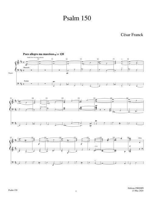 Psaume 150 (Soprani voice) - César Franck