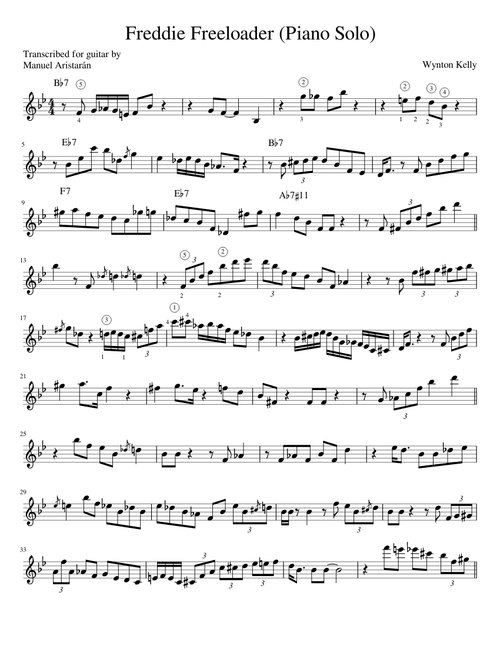 Freddie Freeloader (piano solo)