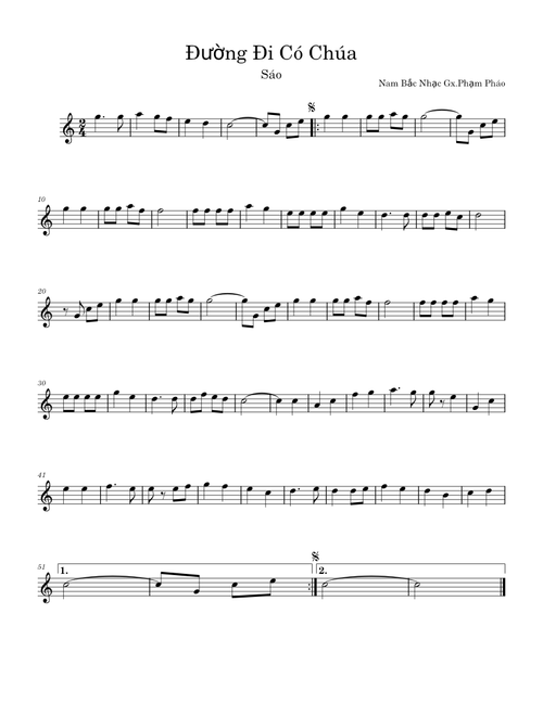 Đường Đi Có Chúa – Sáo