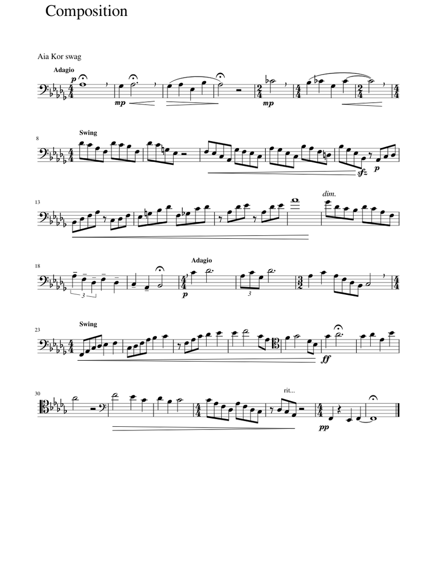 Composition Sheet music for Trombone (Solo) | Musescore.com
