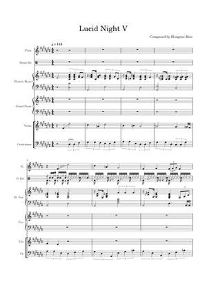 Lucid Night V Sheet music for Piano, Flute, Violin, Drum group & more ...