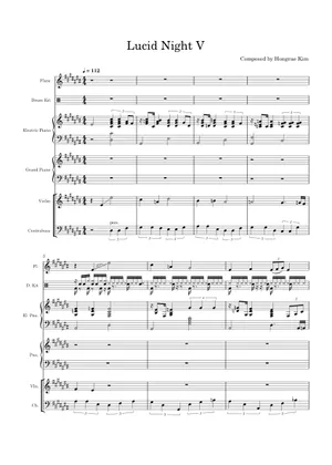 Lucid Night Lucid Night V Sheet music for Piano, Flute, Violin, Drum group & more ...
