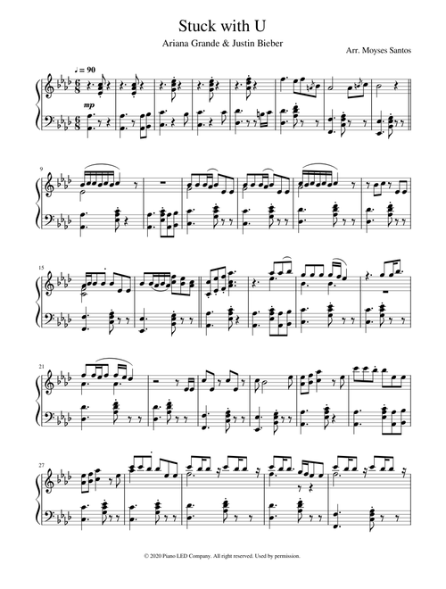 Ariana Grande & Justin Bieber - Stuck with U (Piano Cover)