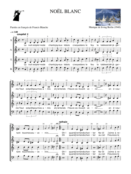 Noël Blanc (SATB MuseScore)