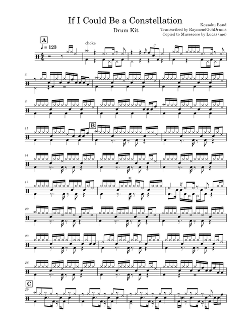 If I Could be a Constellation – Kessoku Band (drum kit)