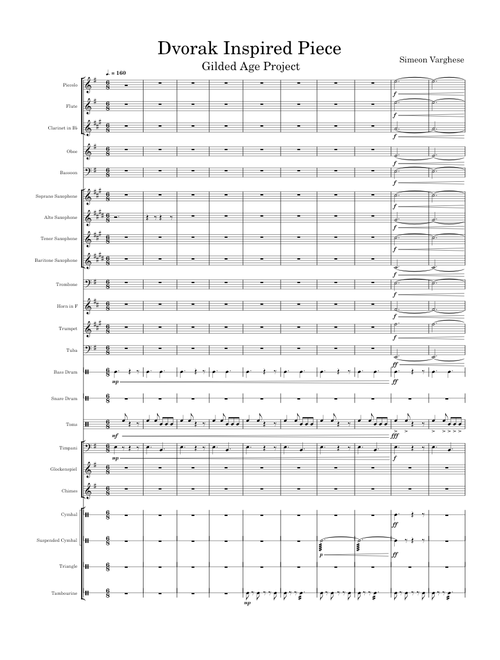 Symphony No.9 in E minor, Op.95; B 178, 'From the New World' Allegro con Fuoco – Antonín Dvořák Dvorák Inspired Piece
