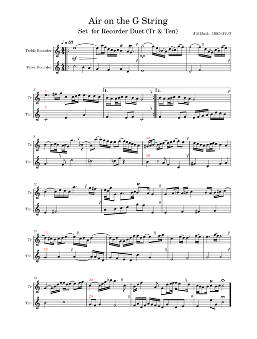 Air on the G String by Johann Sebastian Bach (16785-1703)