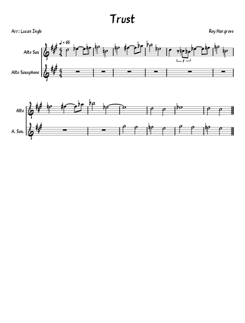 Trust saxophone duet