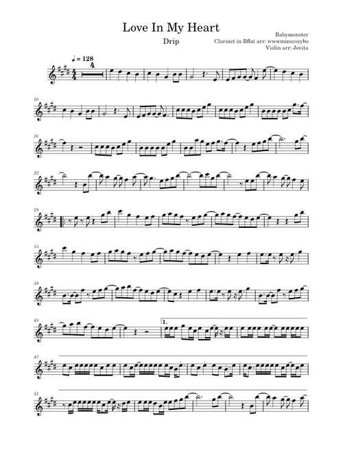 Love In My Heart (Babymonster) Violin
