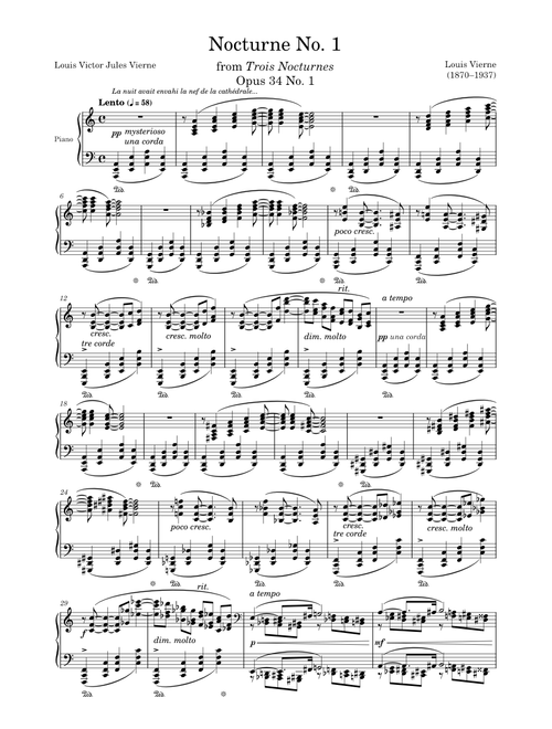 Nocturne Opus 34 No. 1 – Vierne